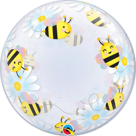 Ballon bubble - Marguerites et abeilles