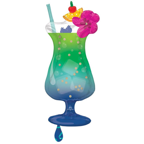 Ballon Mylar - Cocktail tropical floral