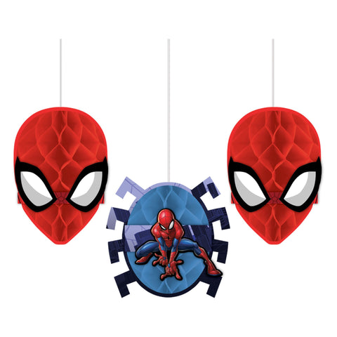 3 décorations alvéolées - Spiderman